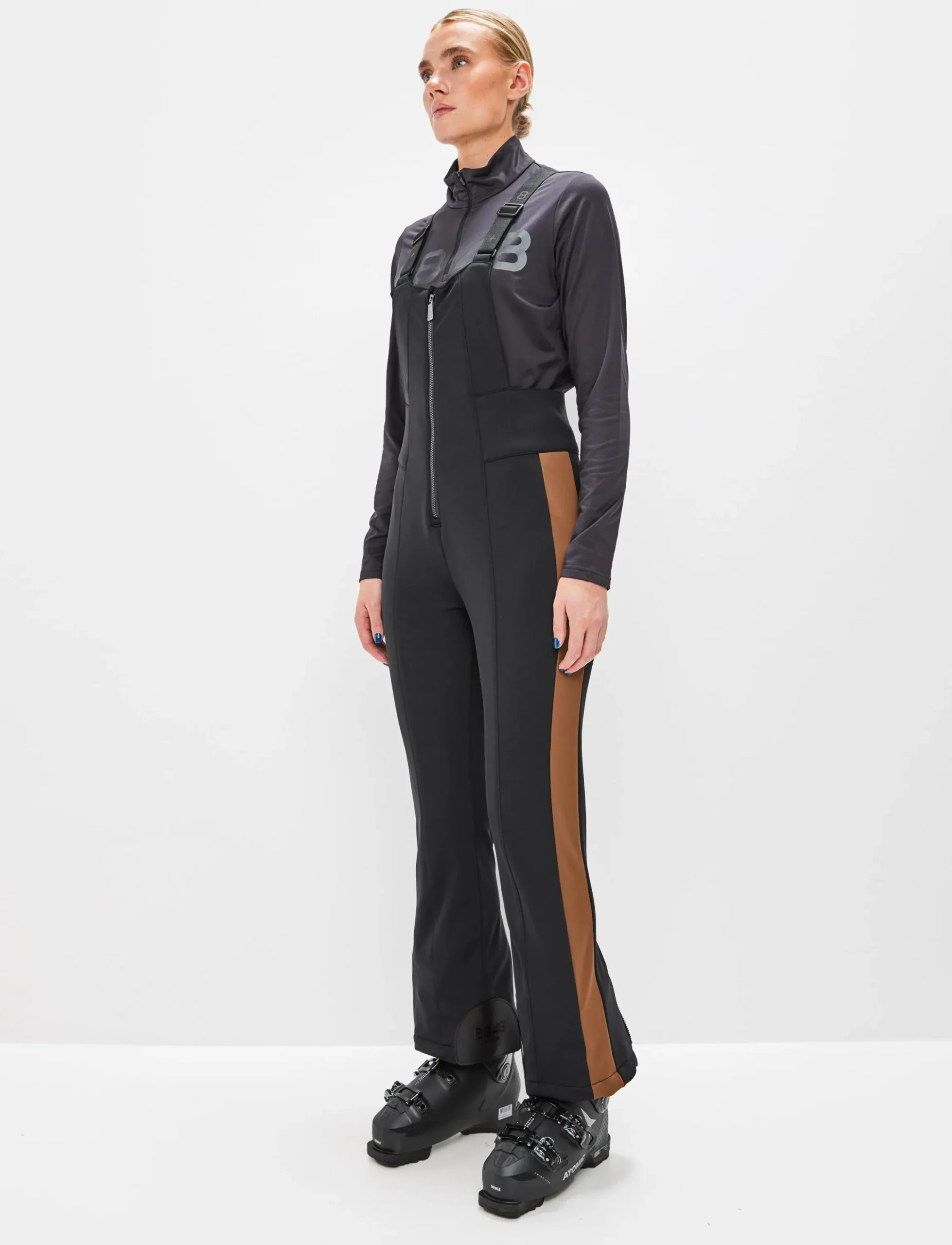 8848 Altitude Skidkläder|Maya W Bib Pant - Black/Cash Brown