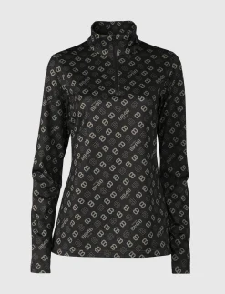 8848 Altitude Klader|Monogram W 1/2 Zip - Black