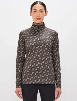 8848 Altitude Klader|Monogram W 1/2 Zip - Coffea