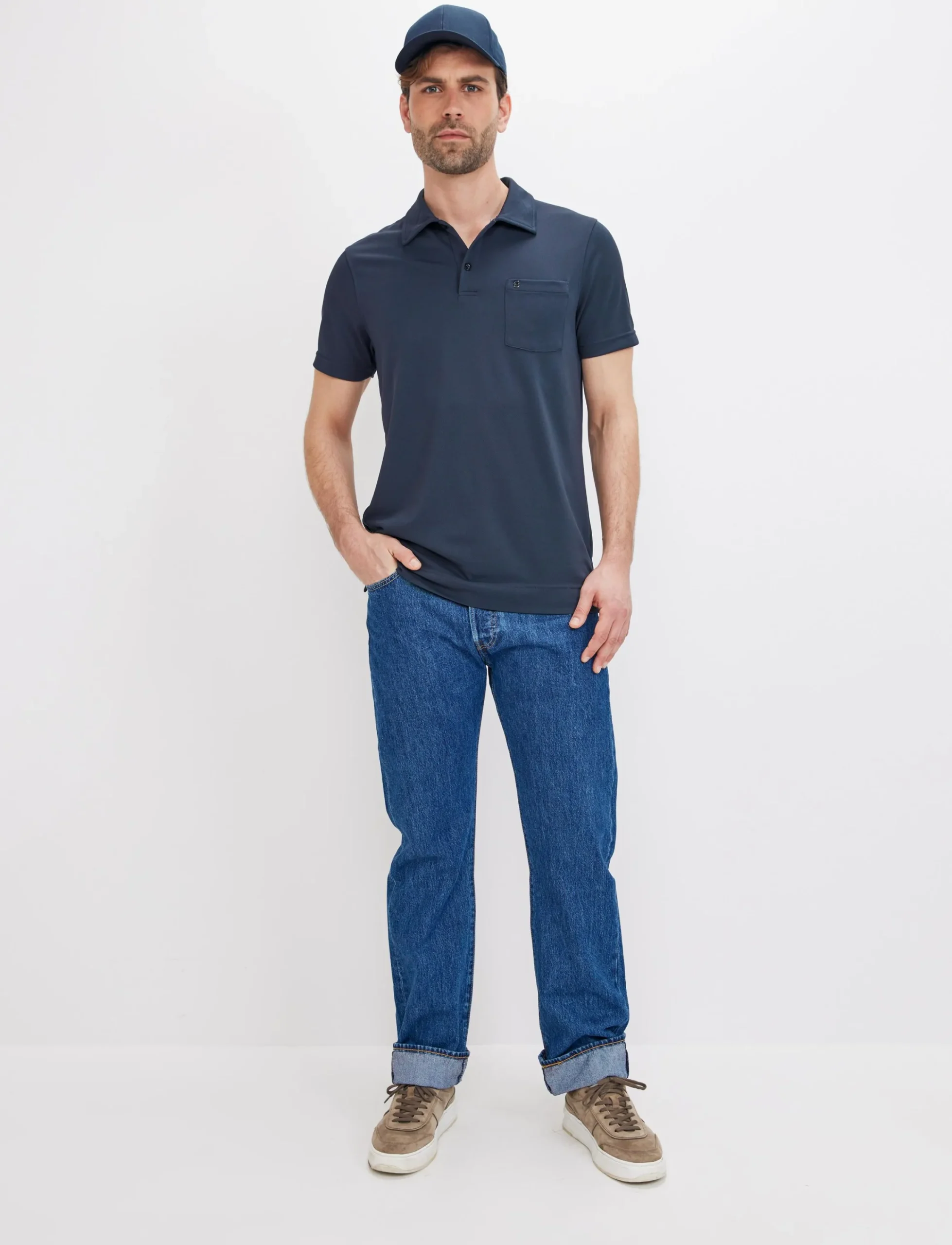 8848 Altitude Klader|Phase Tech Polo Shirt - Navy