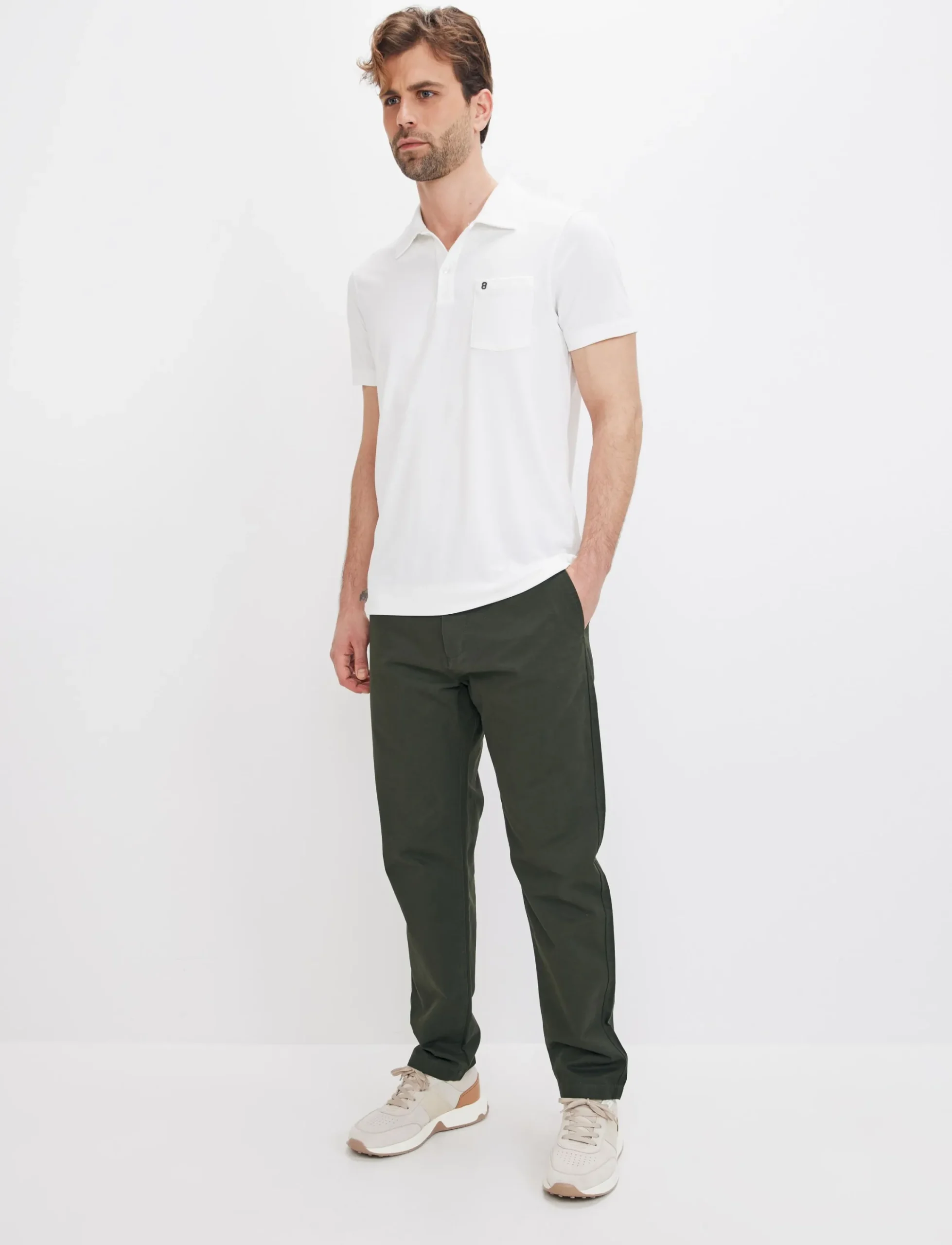 8848 Altitude Klader|Phase Tech Polo Shirt - White