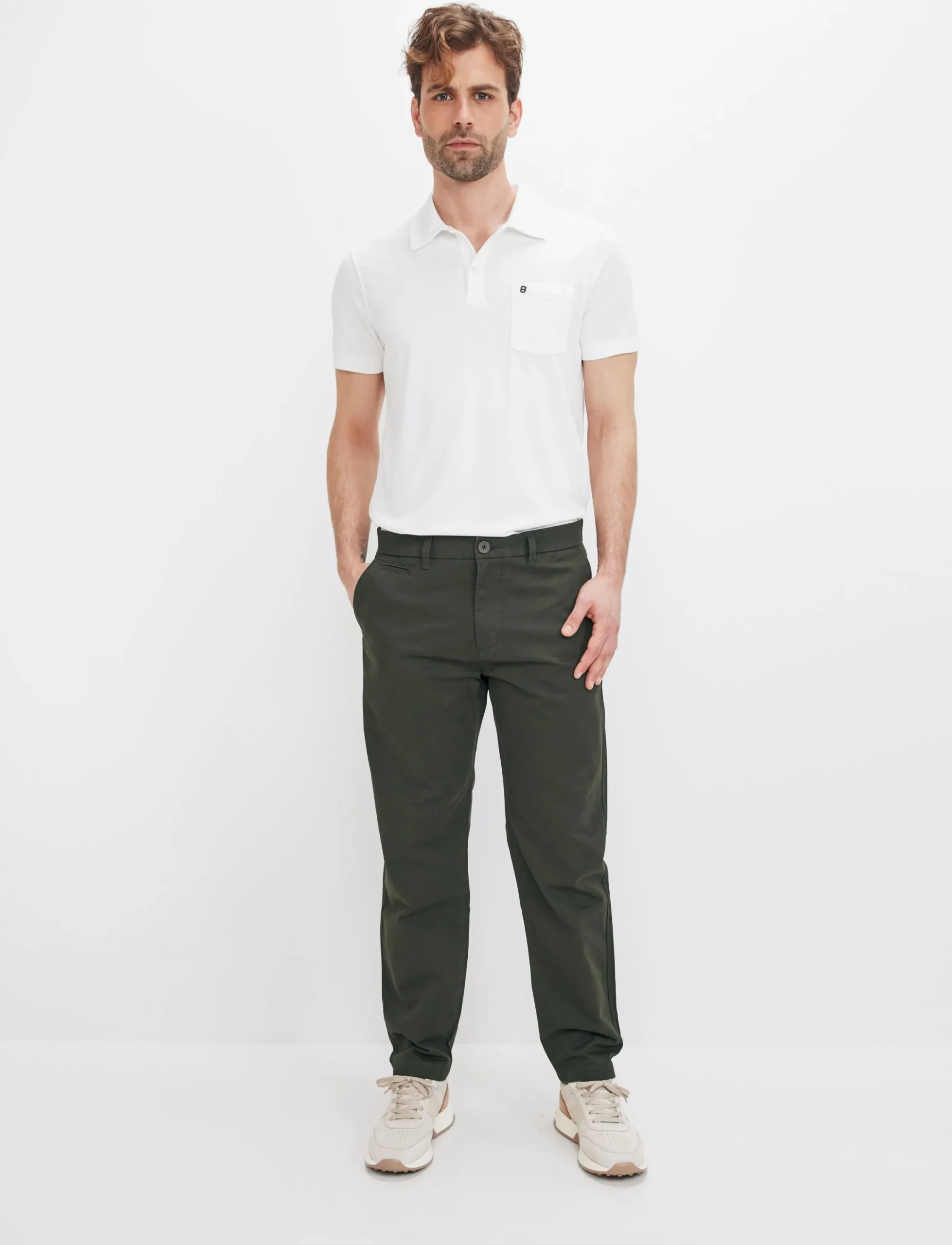 8848 Altitude Klader|Phase Tech Polo Shirt - White