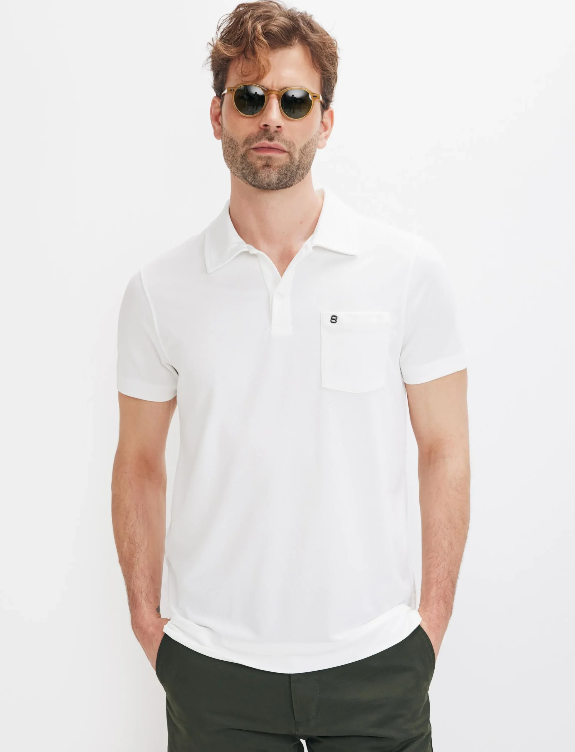 8848 Altitude Klader|Phase Tech Polo Shirt - White