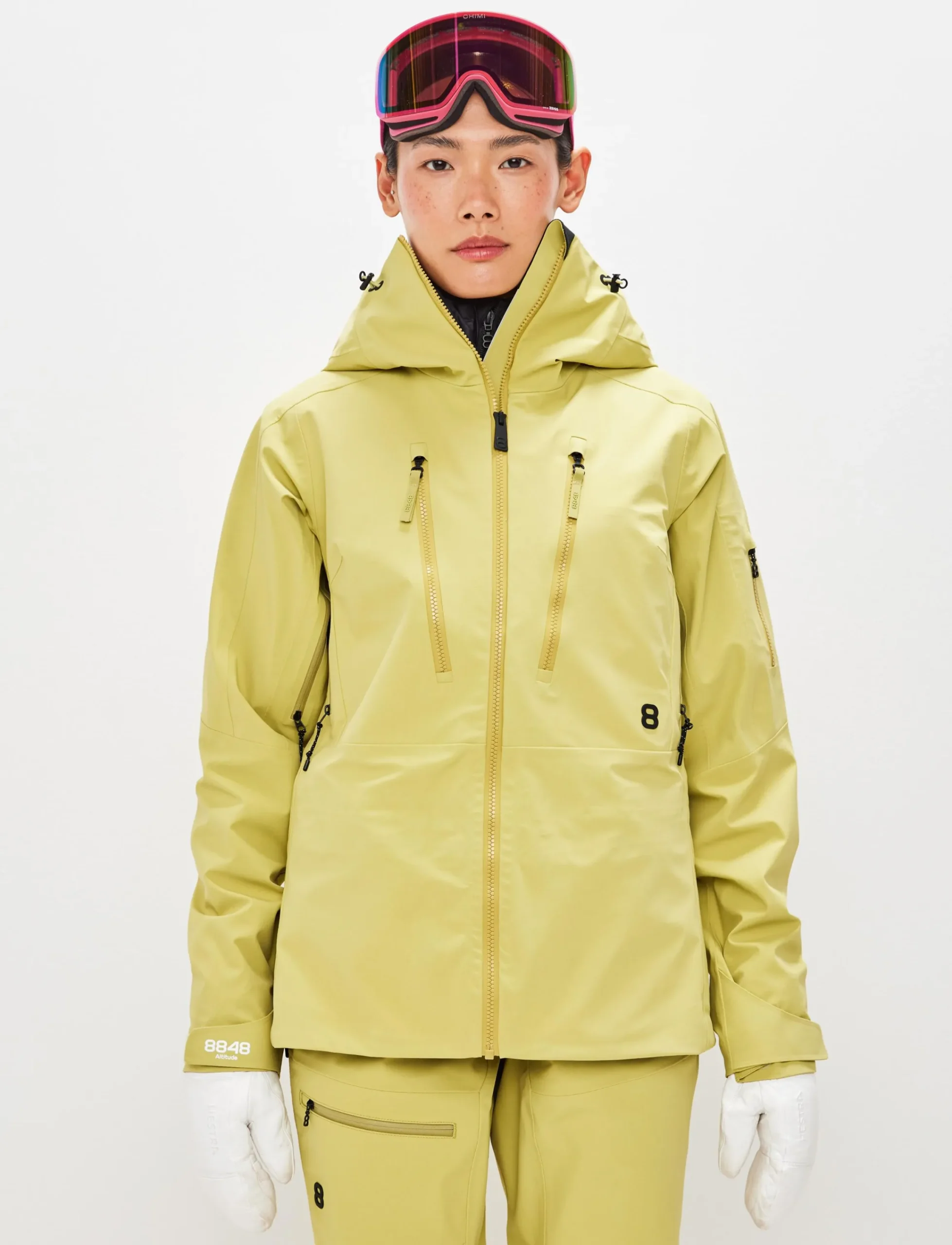 8848 Altitude Skidkläder|Pow 3.0 W Shell Jacket - Flax Yellow