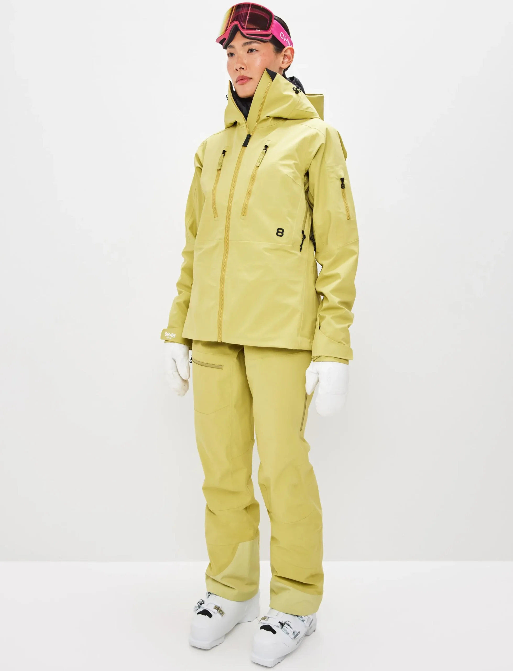 8848 Altitude Skidkläder|Pow 3.0 W Shell Jacket - Flax Yellow