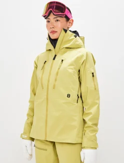 8848 Altitude Klader|Pow 3.0 W Shell Jacket - Flax Yellow