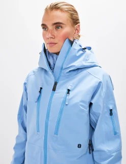 8848 Altitude Skidkläder|Pow 3.0 W Shell Jacket - Hortensia Blue