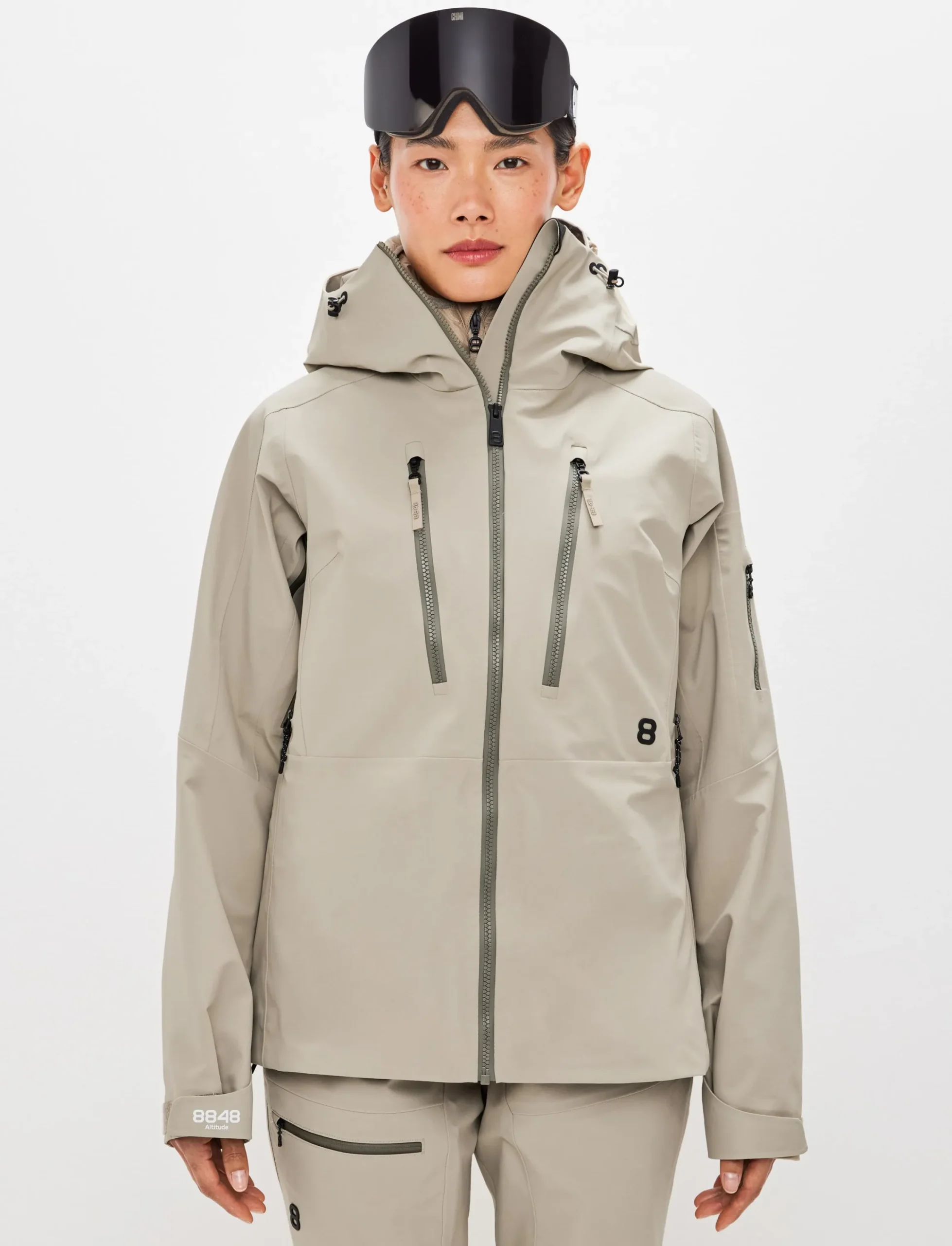 8848 Altitude Skidkläder|Pow 3.0 W Shell Jacket - Lt Fallen Rock