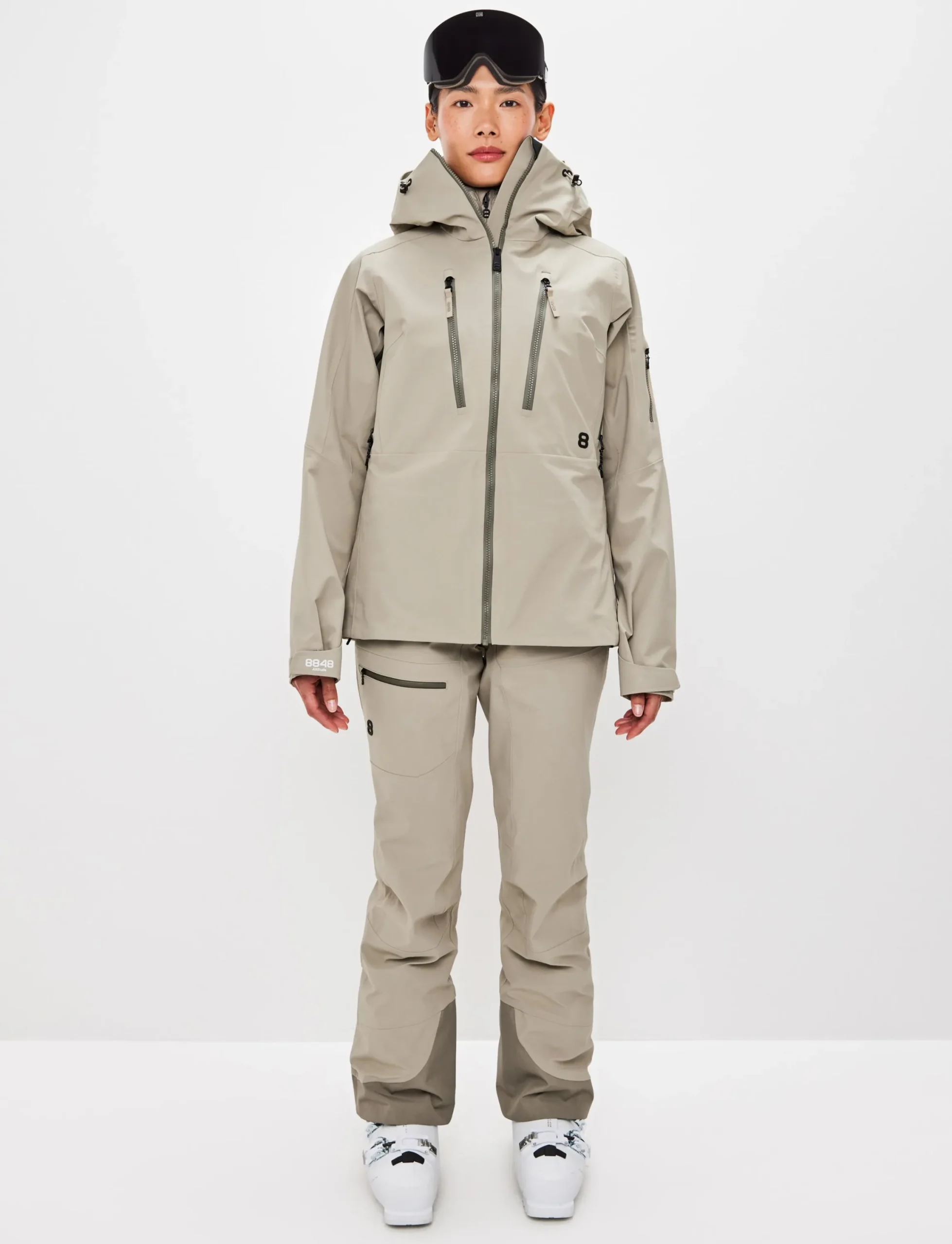 8848 Altitude Skidkläder|Pow 3.0 W Shell Jacket - Lt Fallen Rock