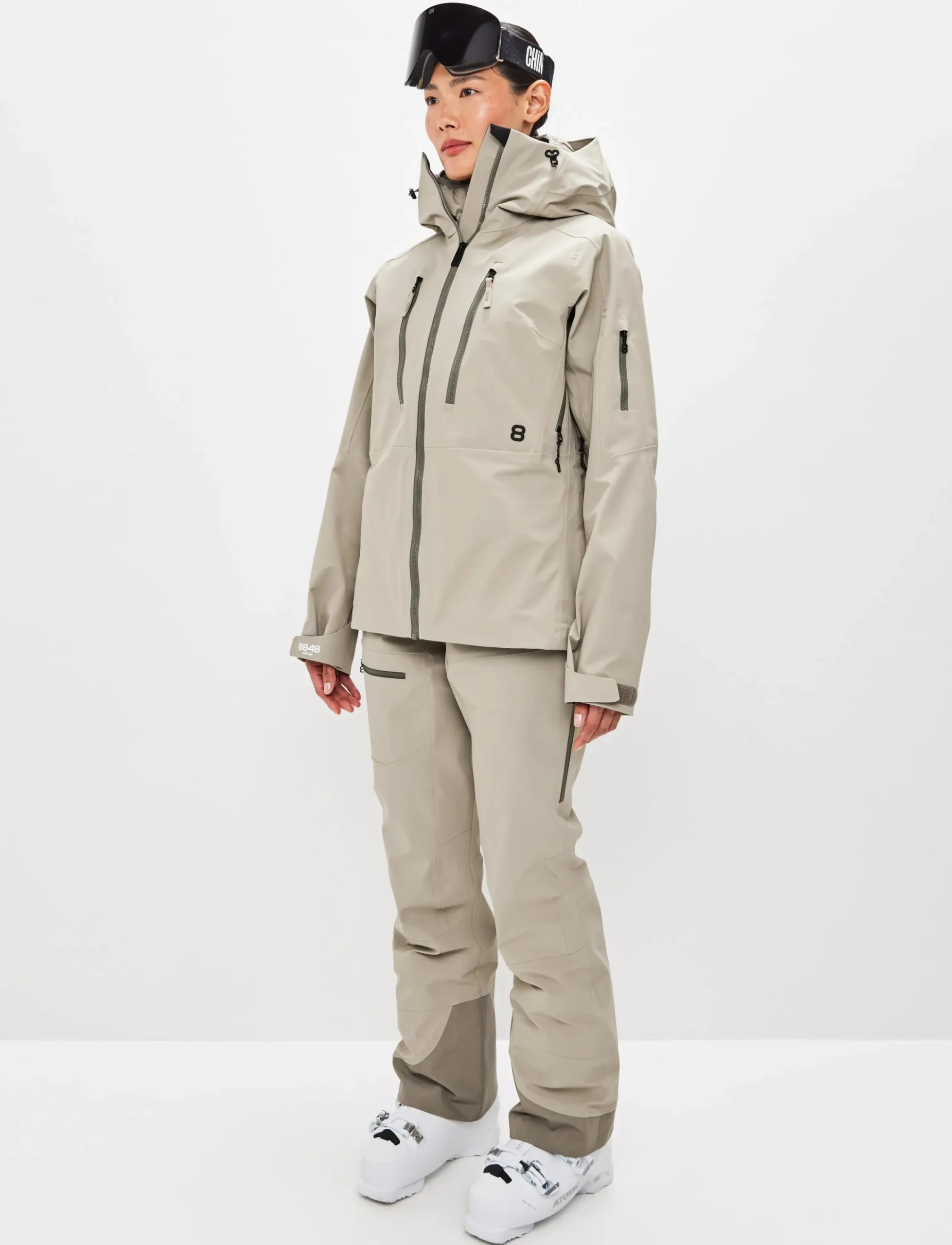 8848 Altitude Skidkläder|Pow 3.0 W Shell Jacket - Lt Fallen Rock