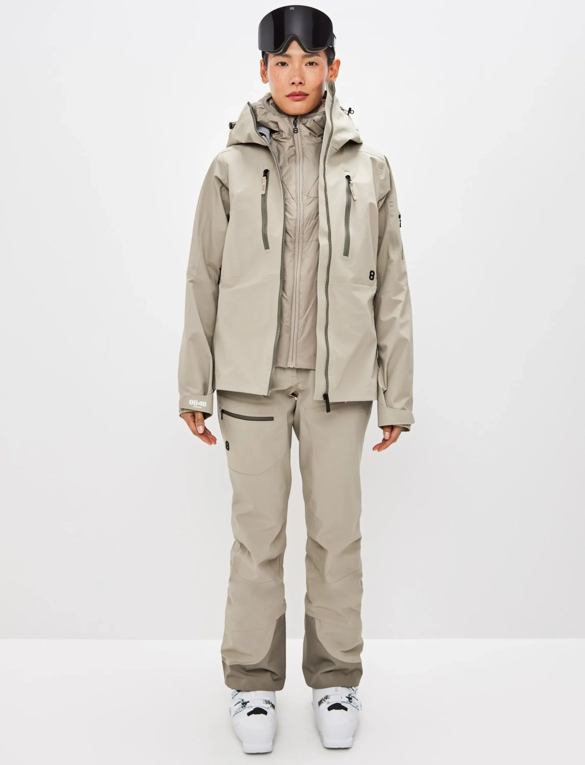 8848 Altitude Skidkläder|Pow 3.0 W Shell Jacket - Lt Fallen Rock