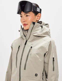 8848 Altitude Klader|Pow 3.0 W Shell Jacket - Lt Fallen Rock