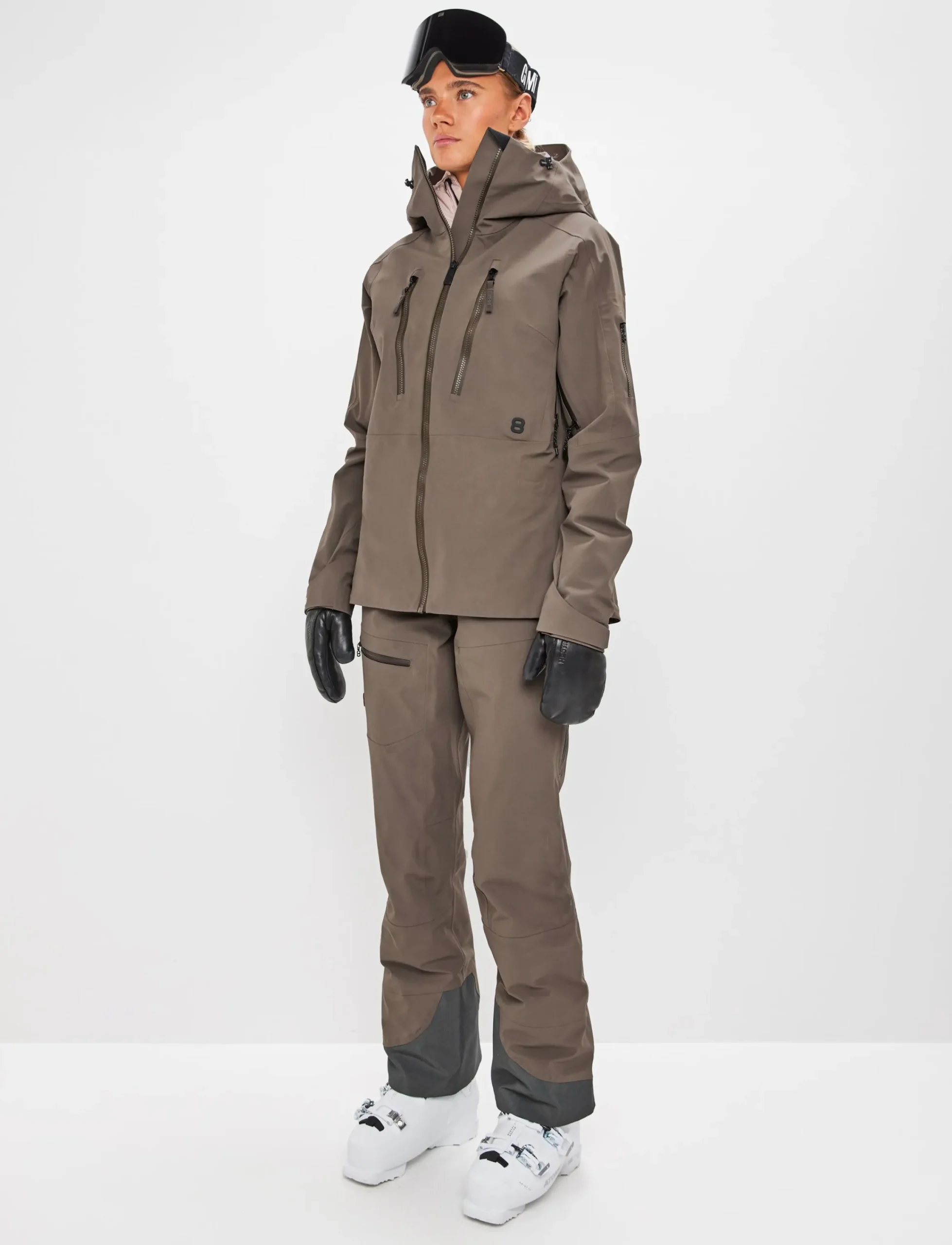 8848 Altitude Skidkläder|Pow 3.0 W Shell Jacket - Pale Brown