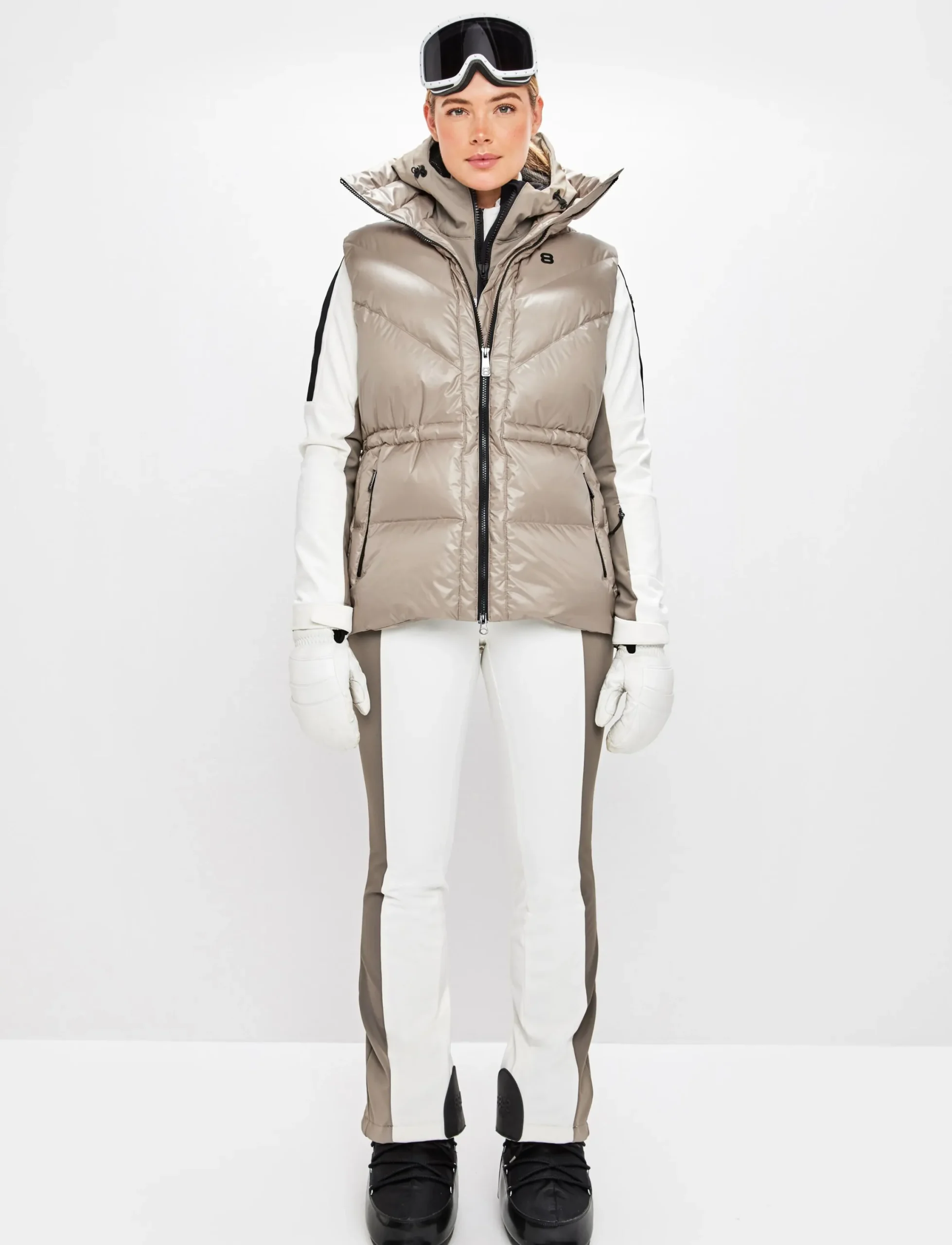 8848 Altitude Skidkläder|Shacci W Down Vest - Lt Fallen Rock