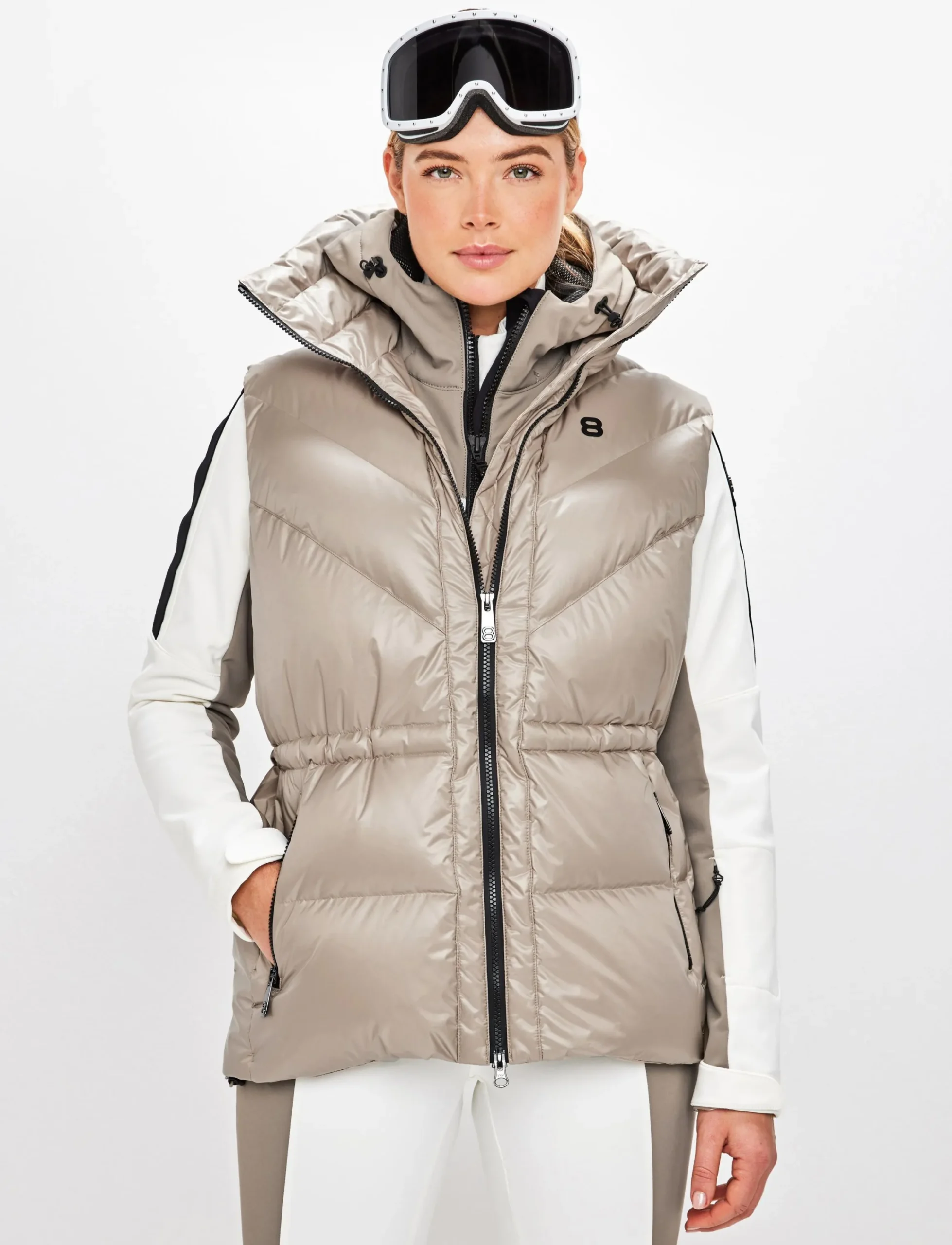8848 Altitude Skidkläder|Shacci W Down Vest - Lt Fallen Rock