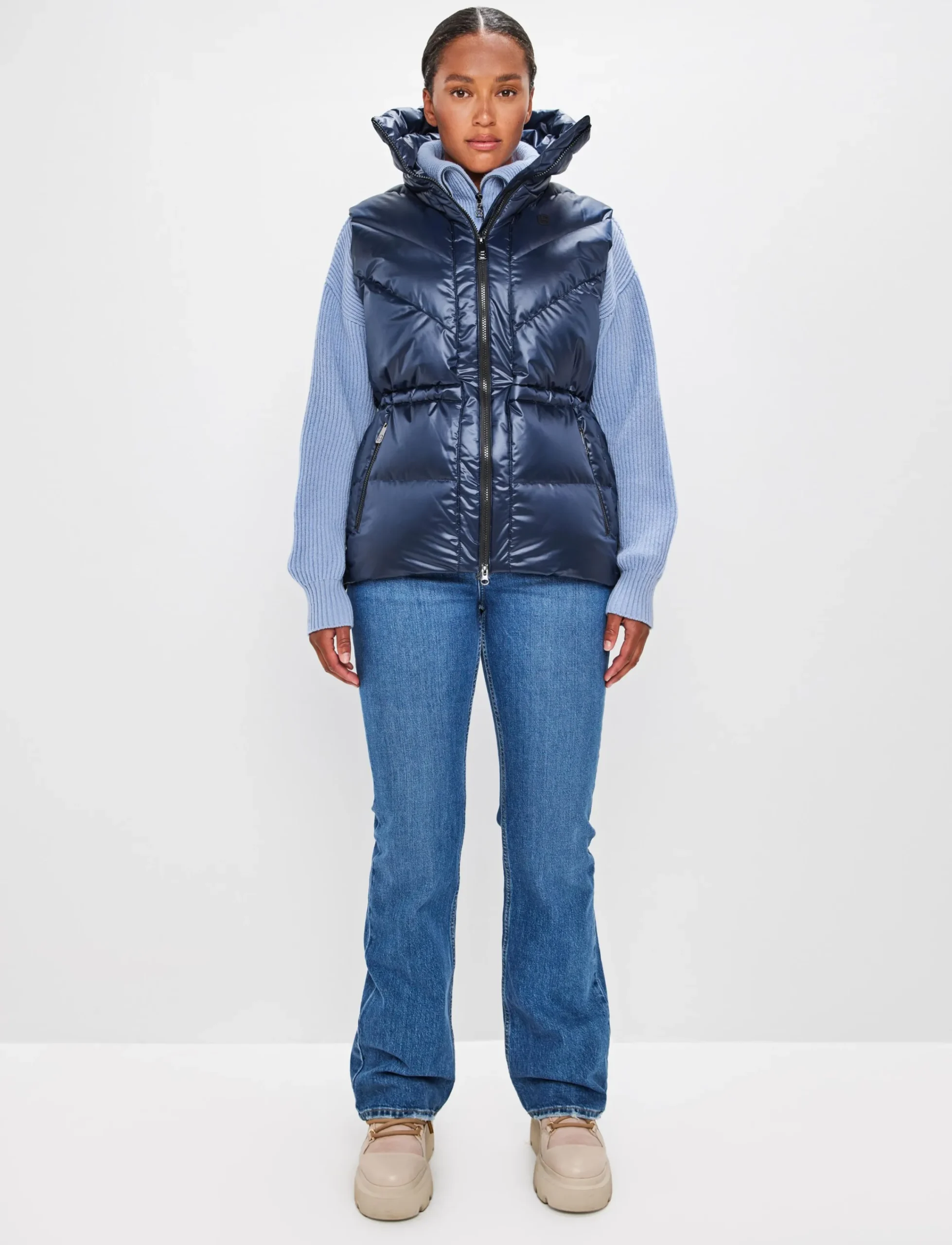 8848 Altitude Klader|Shacci W Down Vest - Navy