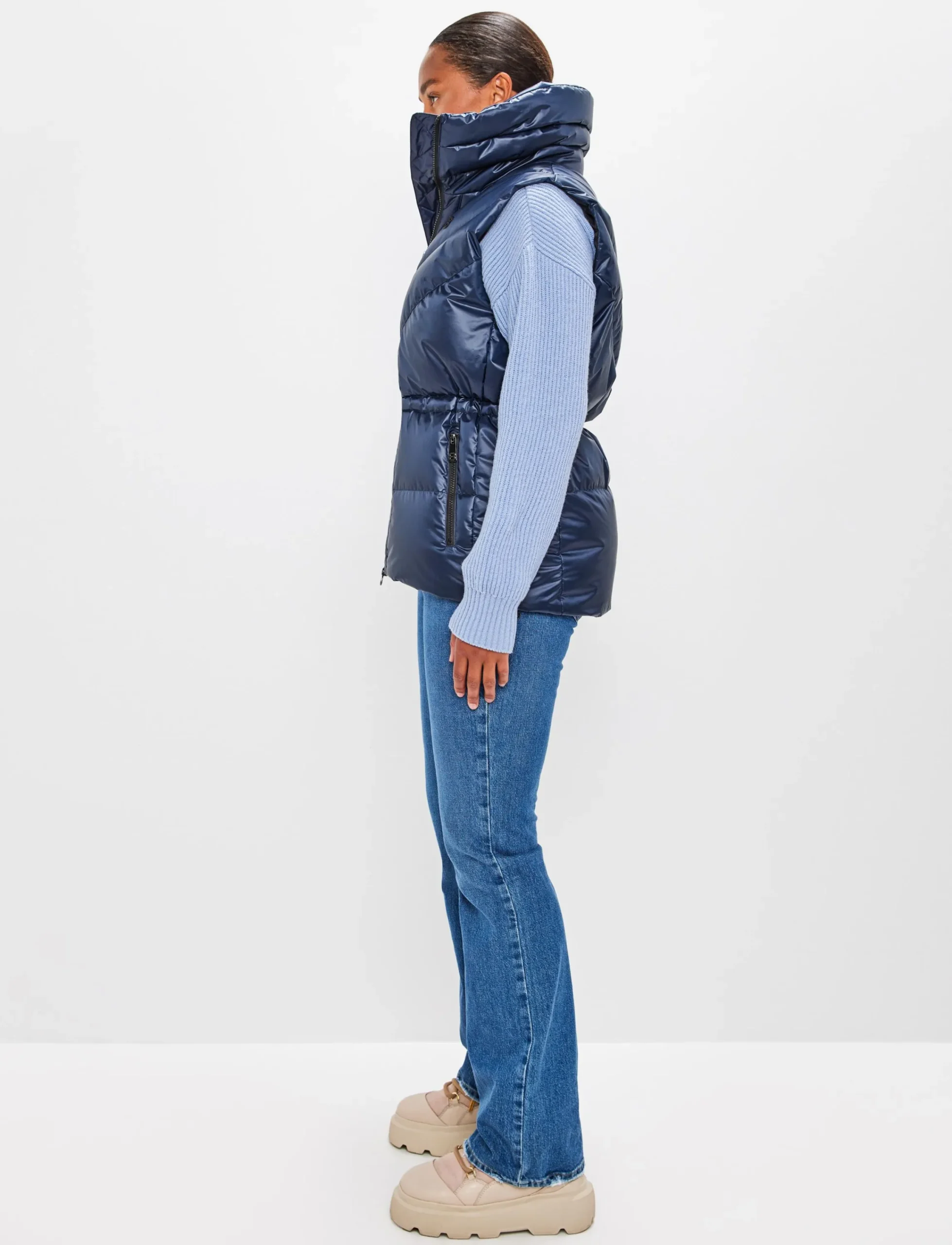 8848 Altitude Klader|Shacci W Down Vest - Navy